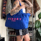 Large Iconic Blue Tote Bag