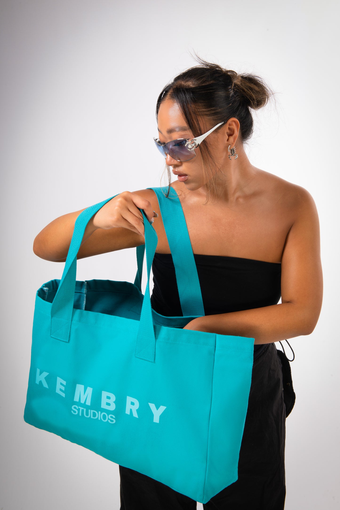 Large Ibiza Blue Tote Bag