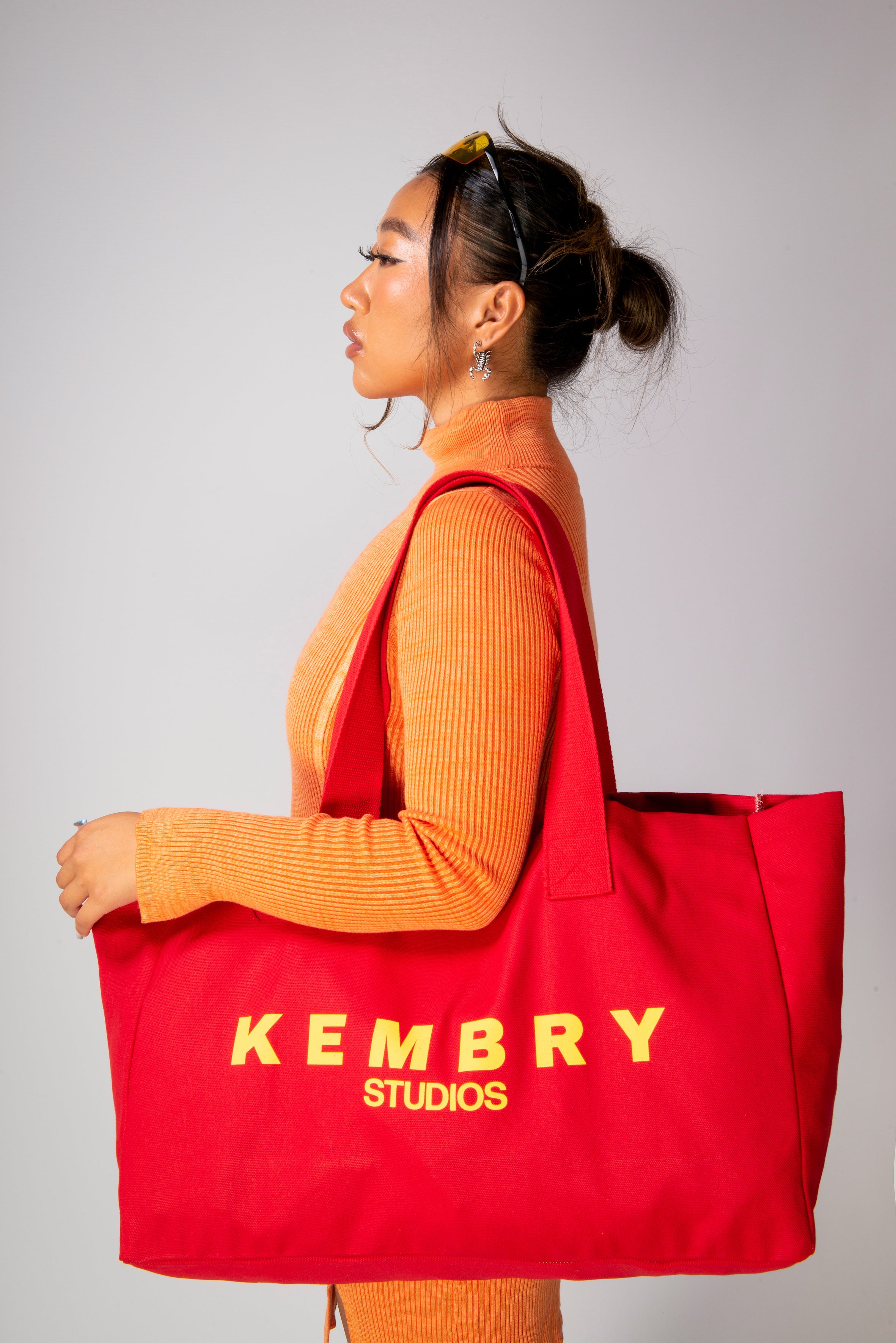 Large red tote sale