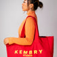 Large Fire Red Tote Bag