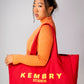 Large Fire Red Tote Bag